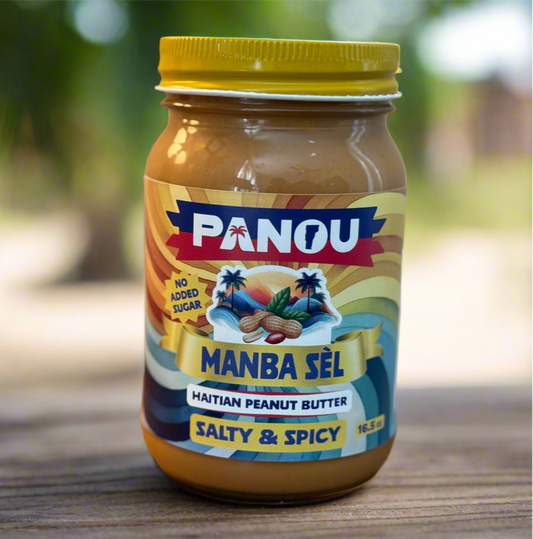 Manba Sel - Spicy Haitian Peanut Butter - No Sugar Added